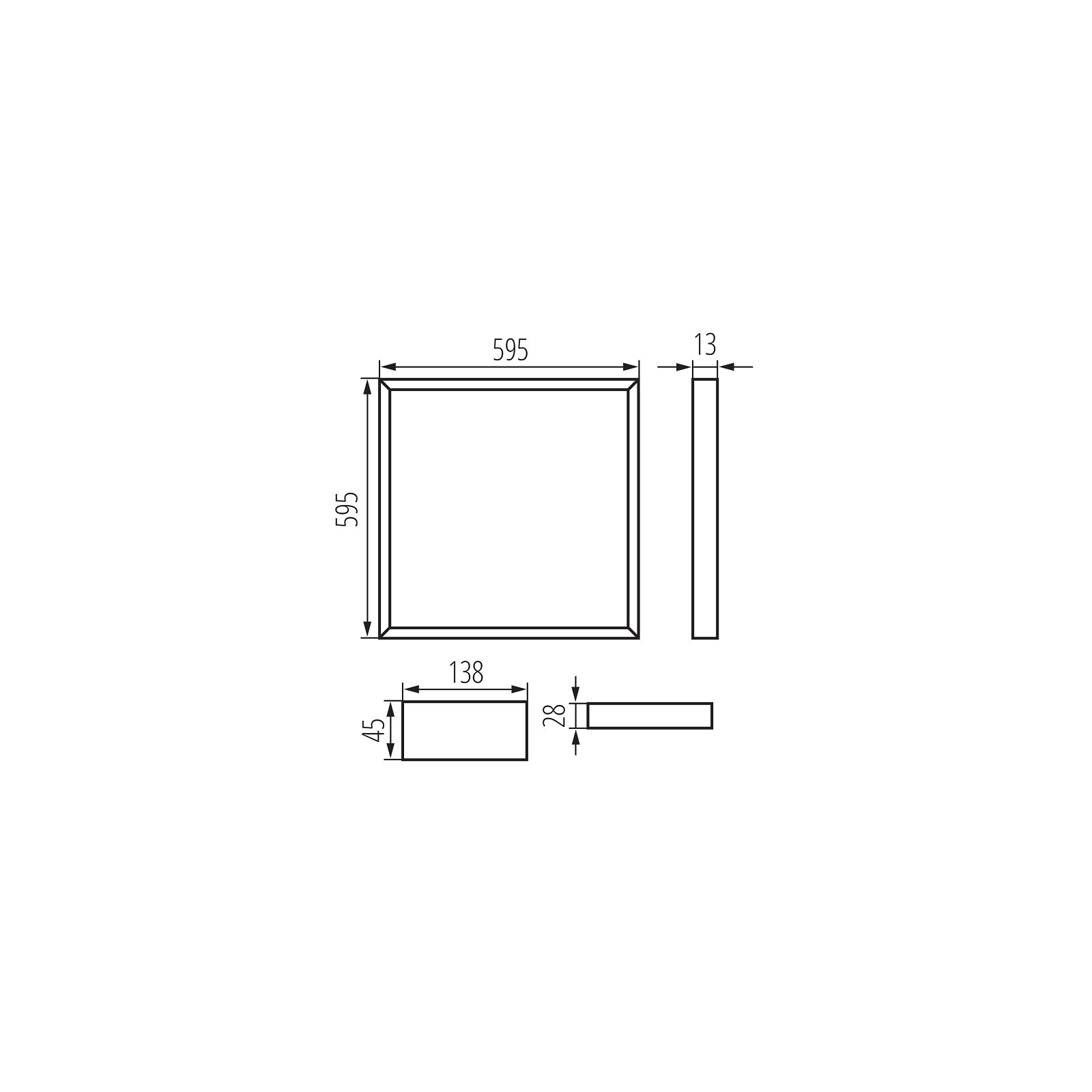 32W CCT Adjustable Square LED lighting frame 595mmx595mm - LED Panels ...