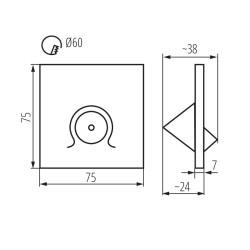 12VDC 0.7W 4000K White Staircase LED Light Fitting 12VDC 0.7W 4000K White Staircase LED Light Fitting
