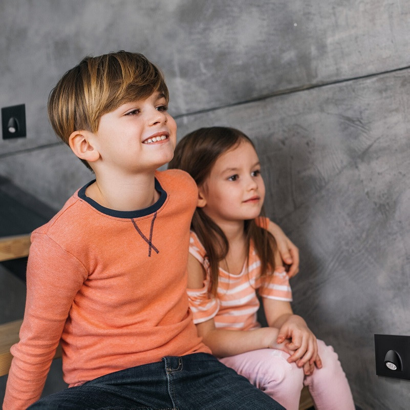 12VDC 0.7W 4000K Black Staircase LED Light Fitting 12VDC 0.7W 4000K Black Staircase LED Light Fitting