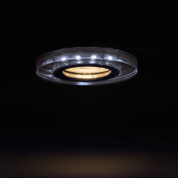 With 4000K decorative LEDs, GU10 ceiling-mounted glass spotlight fitting
