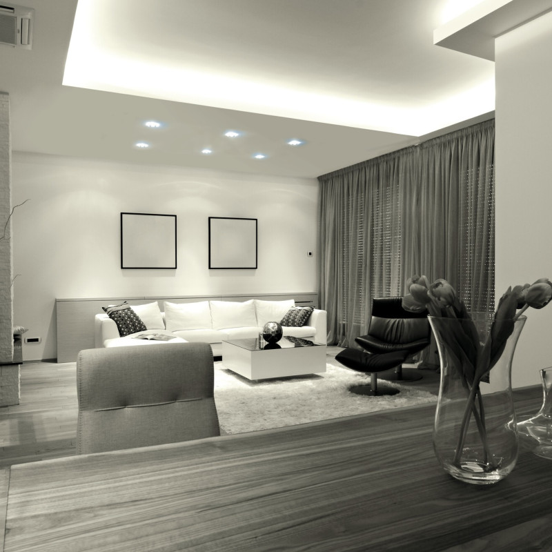 With 4000K decorative LEDs, GU10 ceiling-mounted glass spotlight fitting With 4000K decorative LEDs, GU10 ceiling-mounted glass spotlight fitting