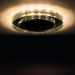 With 3000K decorative LEDs, GU10 ceiling-mounted glass spotlight fitting