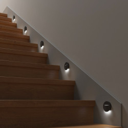 12VDC 0.8W 3000K Black Staircase LED Light Fitting 12VDC 0.8W 3000K Black Staircase LED Light Fitting