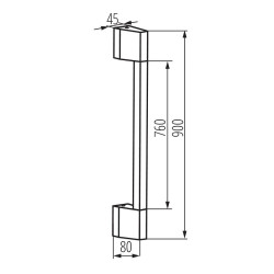 8W 4000K 220-240VAC IP54 Black Facade LED luminaire 8W 4000K 220-240VAC IP54 Black Facade LED luminaire