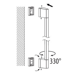 8W 0.9m 3000K 220-240VAC IP54 Black Facade LED luminaire 8W 0.9m 3000K 220-240VAC IP54 Black Facade LED luminaire