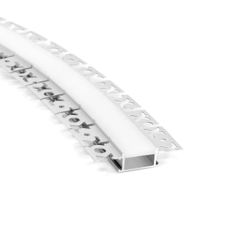3m Flexible Plaster-in LED profile CAL20F for ceiling and drywall, set with opal cover 3m Flexible Plaster-in LED profile CAL20F for ceiling and drywall, set with opal cover