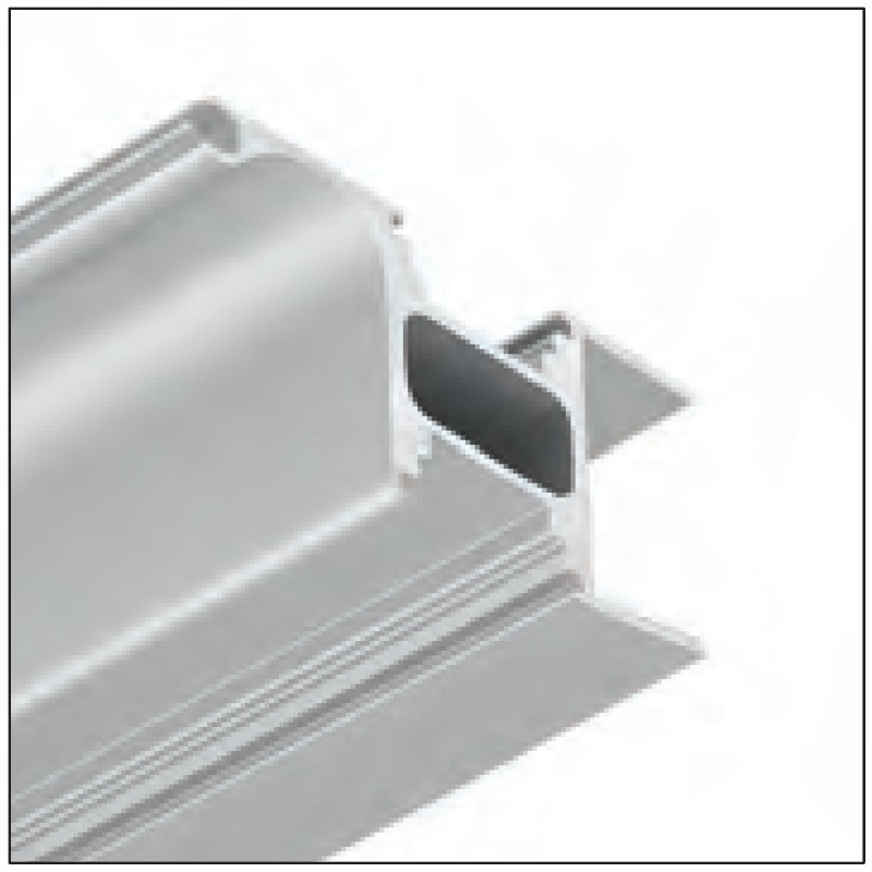 2m CABI1 LED profile, silver anodized, set with opal covers, cabinet 2m CABI1 LED profile, silver anodized, set with opal covers, cabinet