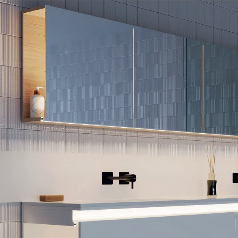 2m CABI1 LED profile, silver anodized, set with opal covers, cabinet 2m CABI1 LED profile, silver anodized, set with opal covers, cabinet