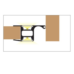 2m CABI1 LED profile, silver anodized, set with opal covers, cabinet 2m CABI1 LED profile, silver anodized, set with opal covers, cabinet