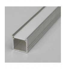 3m T2 LED profile (raw aluminium), 12mm x 12mm, set with cover
