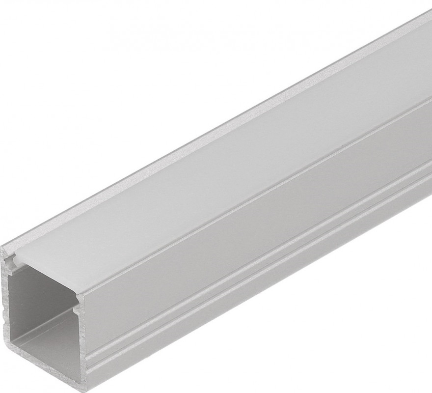 3m T2 LED profile (anodized, silver), 12mm x 12mm, set with cover 3m T2 LED profile (anodized, silver), 12mm x 12mm, set with cover