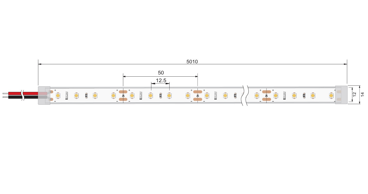 24VDC Sauna LED tape, 3000K, 9.6W/m, 80 LED/m, 5m, IP65, SMD3030 24VDC Sauna LED tape, 3000K, 9.6W/m, 80 LED/m, 5m, IP65, SMD3030