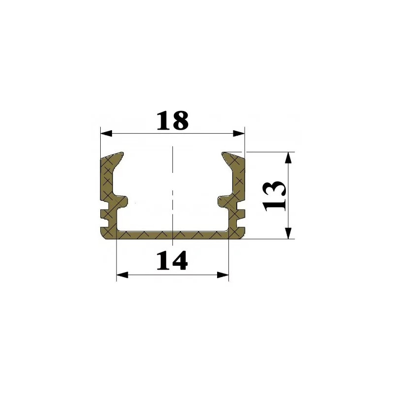PH2 surface LED profile 0.5m/1m/1.5m/2m/2.5m/3m and diffuser PH2 surface LED profile 0.5m/1m/1.5m/2m/2.5m/3m and diffuser