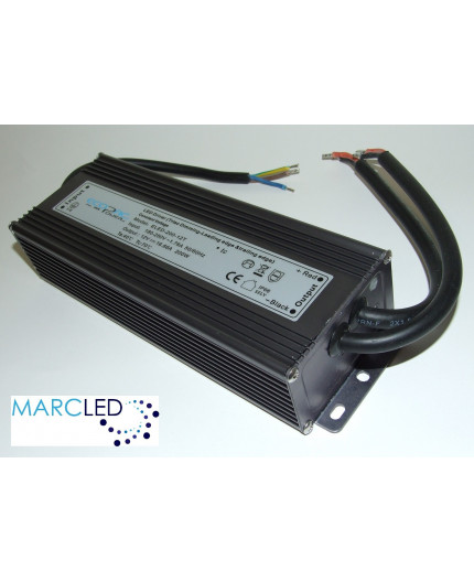 200W, ELED-200-12T, Mains to 12Vdc Triac dimmable LED driver, IP66 200W, ELED-200-12T, Mains to 12Vdc Triac dimmable LED driver, IP66