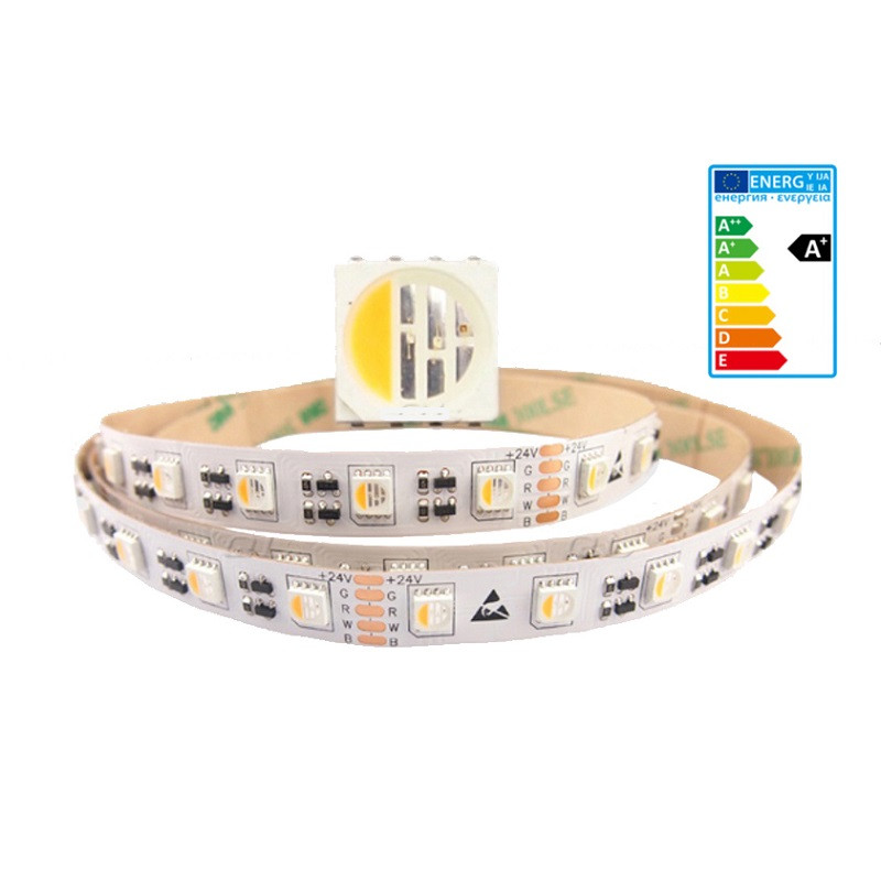 24VDC LED tape RGBW 4000K 19.2W/m 60LED/m IP20 10m (192W, 600LED) SMD5050 24VDC LED tape RGBW 4000K 19.2W/m 60LED/m IP20 10m (192W, 600LED) SMD5050