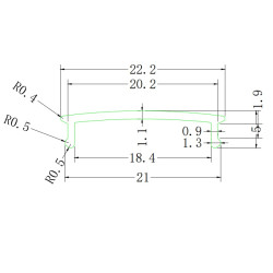 1m / 1000m extra diffuser / cover DC1, DC2, DW3, CAL20 LED profiles 1m / 1000m extra diffuser / cover DC1, DC2, DW3, CAL20 LED profiles