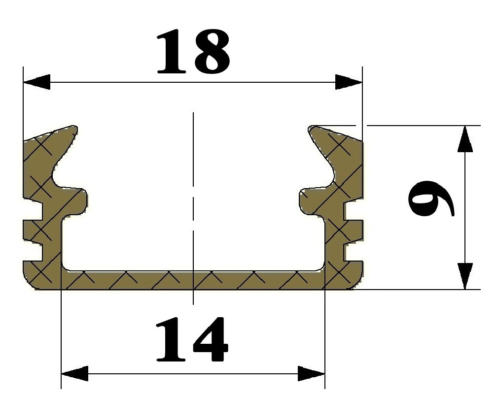 P2 surface LED profile 0.5m/1m/1.5m/2m/2.5m/3m and diffuser P2 surface LED profile 0.5m/1m/1.5m/2m/2.5m/3m and diffuser