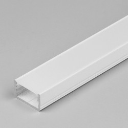 2m TU2 LED profile (painted, white), 17.6mmx10mm, set with cover