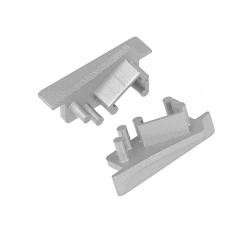 Sample of recessed T1MD LED profile (anodized, silver), set with cover Sample of recessed T1MD LED profile (anodized, silver), set with cover