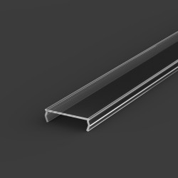 2m black painted EL2 LED Aluminium U-profile with diffuser 2m black painted EL2 LED Aluminium U-profile with diffuser