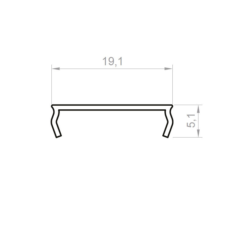 2m Extra diffuser for EL1, EL2 LED profile 2m Extra diffuser for EL1, EL2 LED profile
