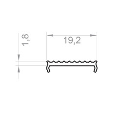 1m extra diffuser for EL1, EL2 LED profile 1m extra diffuser for EL1, EL2 LED profile