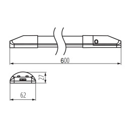 0.6m 18W 3000/4000/6500K 220-240VAC NOBEN Linear LED Luminaire 0.6m 18W 3000/4000/6500K 220-240VAC NOBEN Linear LED Luminaire