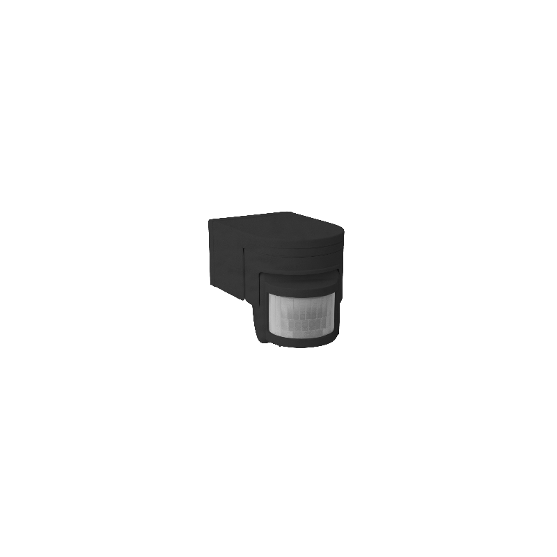 Black PIR motion sensor SLICK JQ, IP44, Wall Mounted, Outdoor Black PIR motion sensor SLICK JQ, IP44, Wall Mounted, Outdoor