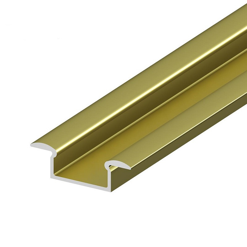 2m gold recessed E1 LED aluminium extrusion with diffuser 2m gold recessed E1 LED aluminium extrusion with diffuser