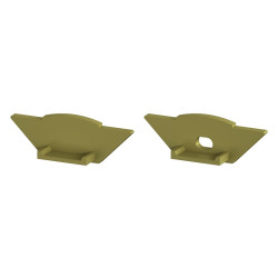 2m gold E3F Flush 45° Surfaced Corner LED aluminium extrusion diffuser 2m gold E3F Flush 45° Surfaced Corner LED aluminium extrusion diffuser