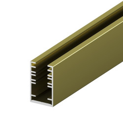 2m gold LED profile G2 for glass 8mm