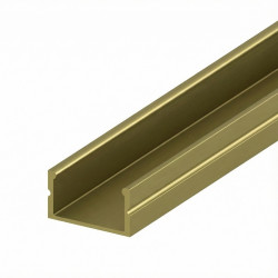 2m gold painted EL2 LED Aluminium U-profile with diffuser