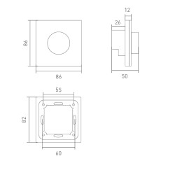Wall mounted E6P-TD1 Triac Rotary Dimmer Knob Panel Wall mounted E6P-TD1 Triac Rotary Dimmer Knob Panel