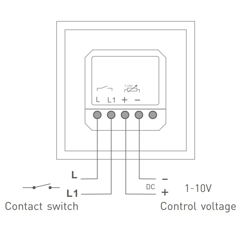 Wall mounted E610 1-10V Rotary Dimmer Knob Panel Wall mounted E610 1-10V Rotary Dimmer Knob Panel
