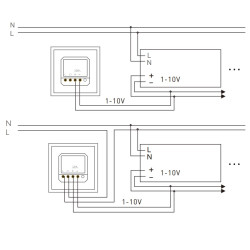 Wall mounted E610 1-10V Rotary Dimmer Knob Panel Wall mounted E610 1-10V Rotary Dimmer Knob Panel