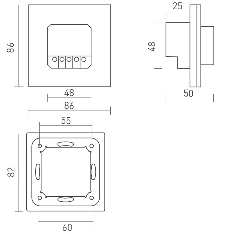 Wall mounted E610P 0-10V Rotary Dimmer Knob Panel Wall mounted E610P 0-10V Rotary Dimmer Knob Panel