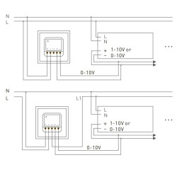 Wall mounted E610P 0-10V Rotary Dimmer Knob Panel Wall mounted E610P 0-10V Rotary Dimmer Knob Panel