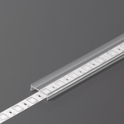 1m TU2 LED profile (painted, white), 17.6mmx10mm, set with cover 1m TU2 LED profile (painted, white), 17.6mmx10mm, set with cover