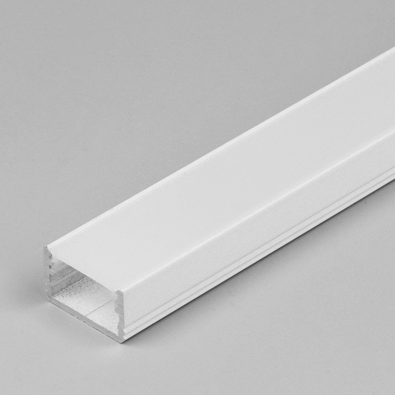 1m TU2 LED profile (painted, white), 17.6mmx10mm, set with cover 1m TU2 LED profile (painted, white), 17.6mmx10mm, set with cover