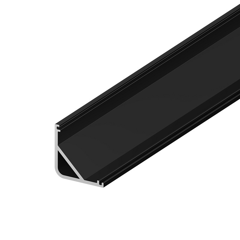 2m black corner A3 LED aluminium extrusion with milky diffuser 2m black corner A3 LED aluminium extrusion with milky diffuser