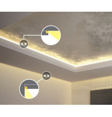 3m Alu-Ceiling LED profile C1 (anodized, silver) with diffuser for plasterboard, wall and ceiling wash 3m Alu-Ceiling LED profile C1 (anodized, silver) with diffuser for plasterboard, wall and ceiling wash