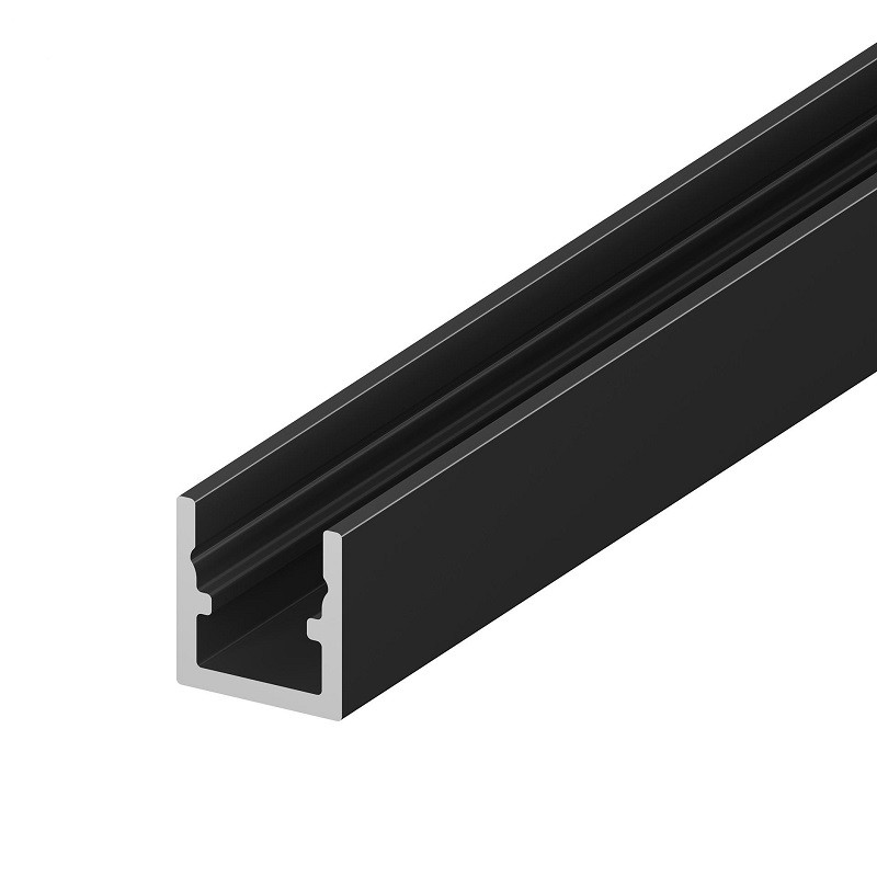 2m painted black 7x7mm ME2 surface LED aluminium extrusion with diffuser 2m painted black 7x7mm ME2 surface LED aluminium extrusion with diffuser