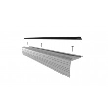 1.5m profile step extrusion Bus2 anodized aluminium silver rubber insert 1.5m profile step extrusion Bus2 anodized aluminium silver rubber insert