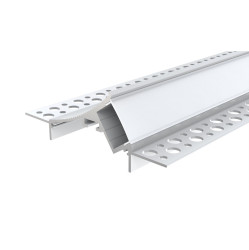 1m Plaster-in LED profile DW3 for ceiling and drywall, set with opal cover 1m Plaster-in LED profile DW3 for ceiling and drywall, set with opal cover