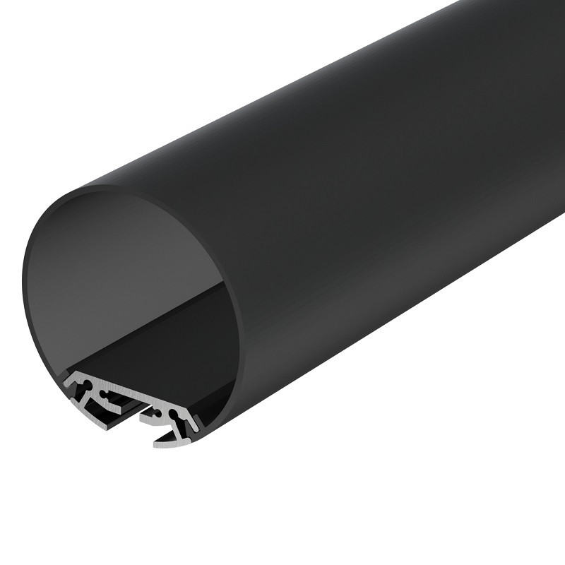 Black R2 LED profile, Suspended Tube 60mm, 1m / 1000mm Black R2 LED profile, Suspended Tube 60mm, 1m / 1000mm