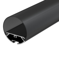 Black R3 LED profile, Suspended Tube 40mm, 1m / 1000mm Black R3 LED profile, Suspended Tube 40mm, 1m / 1000mm