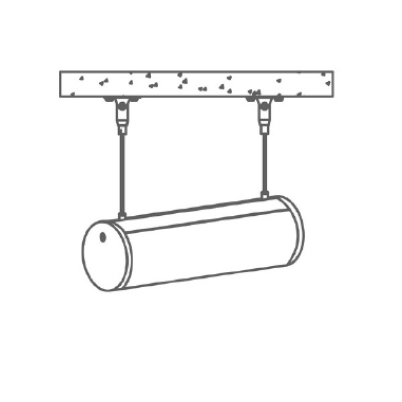 Black R4 LED profile, Suspended Tube 30mm, 1m / 1000mm Black R4 LED profile, Suspended Tube 30mm, 1m / 1000mm