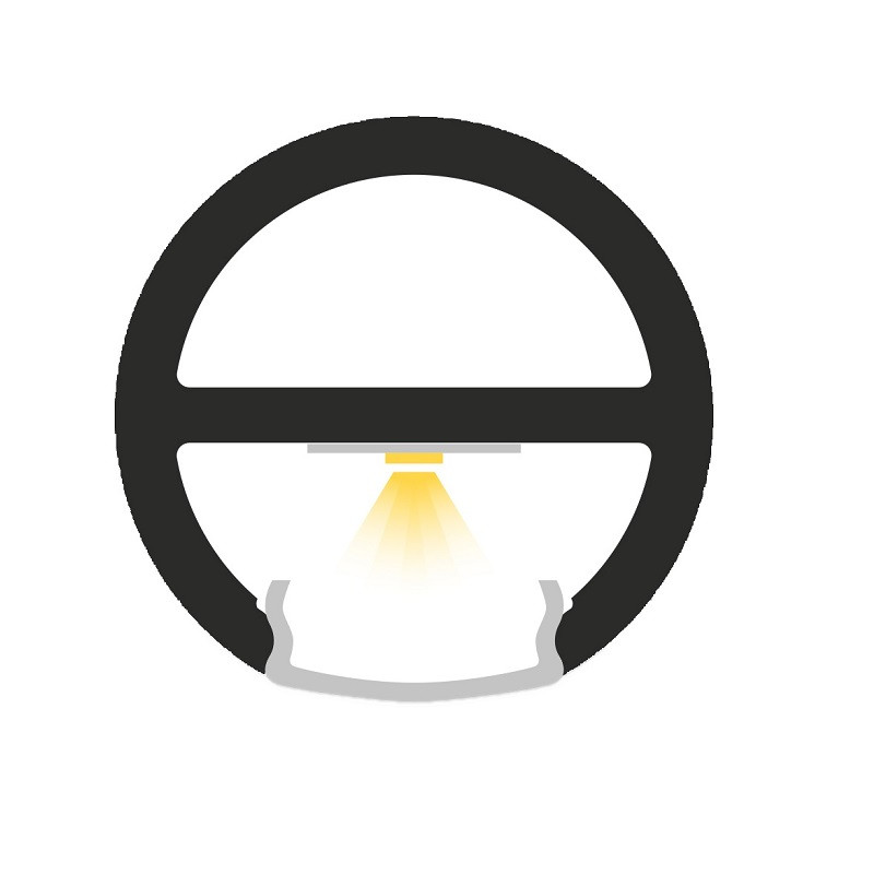 2m W2 Anodized Round Wardrobe Clothes Hanging Rail, LED profile, set with cover and two end holders 2m W2 Anodized Round Wardrobe Clothes Hanging Rail, LED profile, set with cover and two end holders