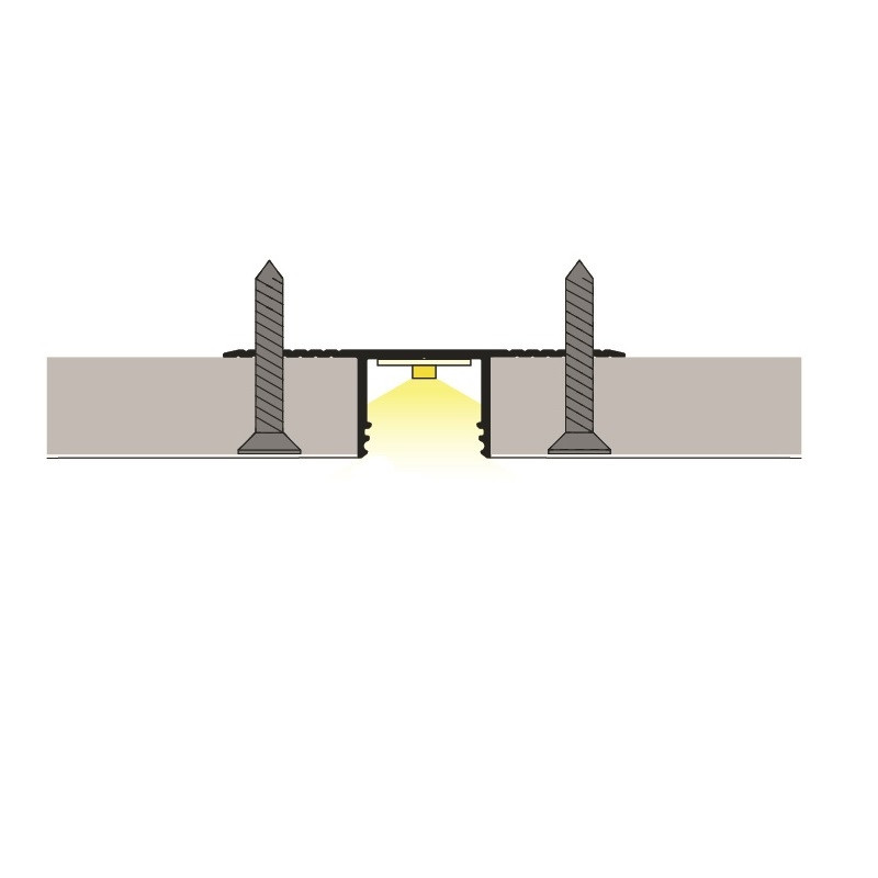 1m Plaster-in LED profile C3P for ceiling and drywall, with cover 1m Plaster-in LED profile C3P for ceiling and drywall, with cover