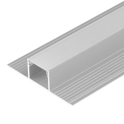 1m Plaster-in LED profile C3P for ceiling and drywall, with cover